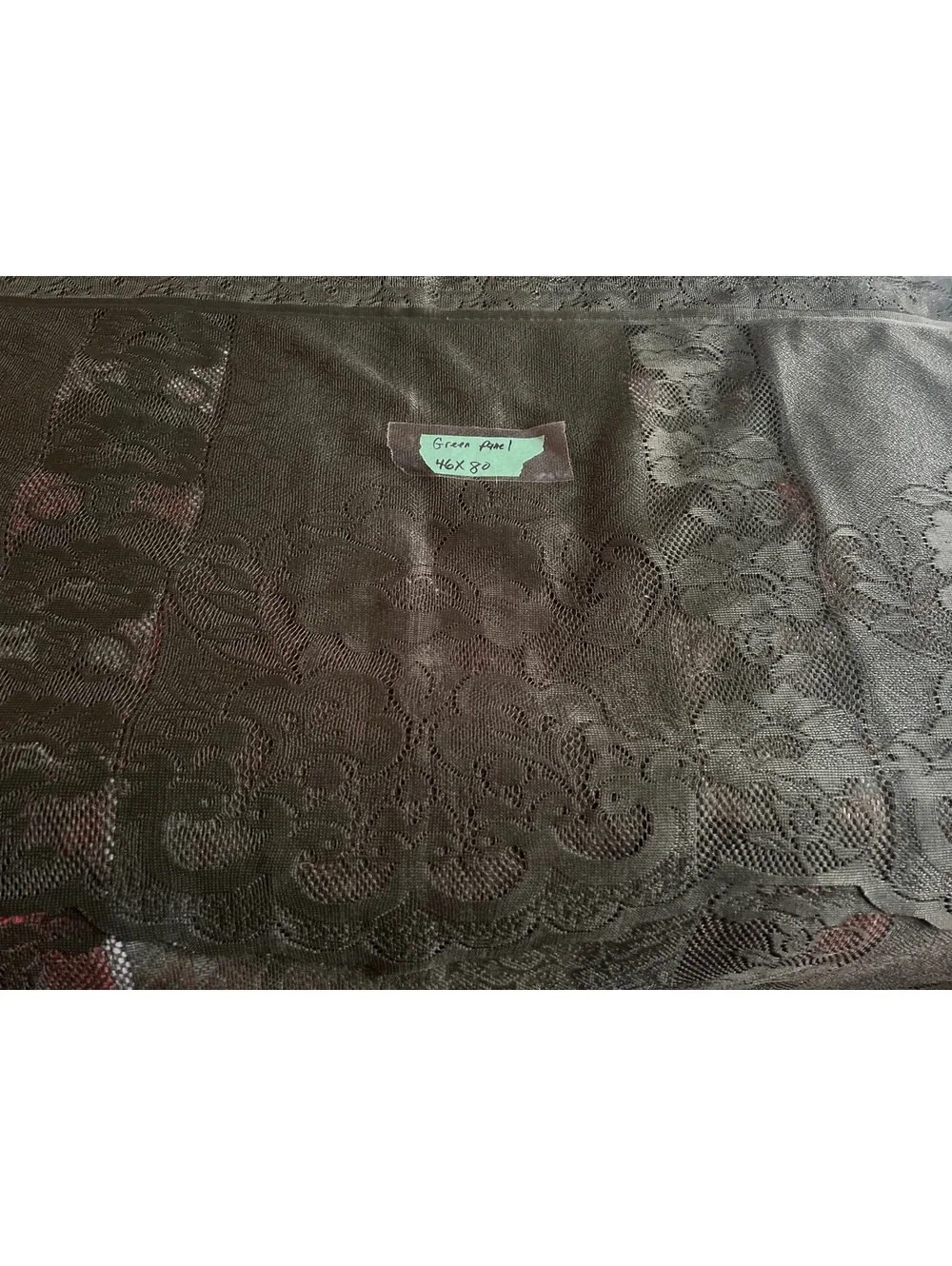 Green Panel Lace Fabric 46x80 Inches